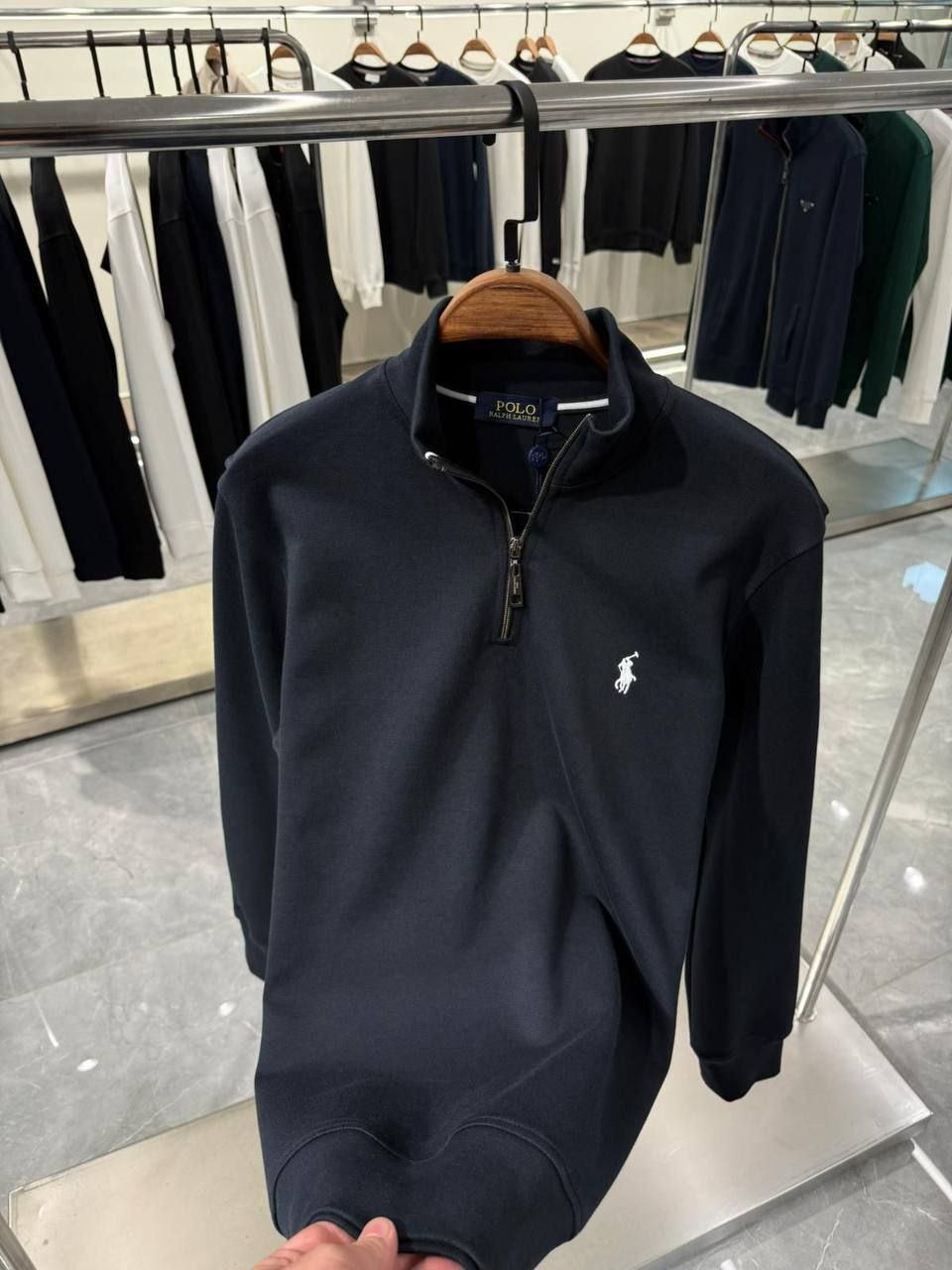 Quarter Zipper polo قطن صافى