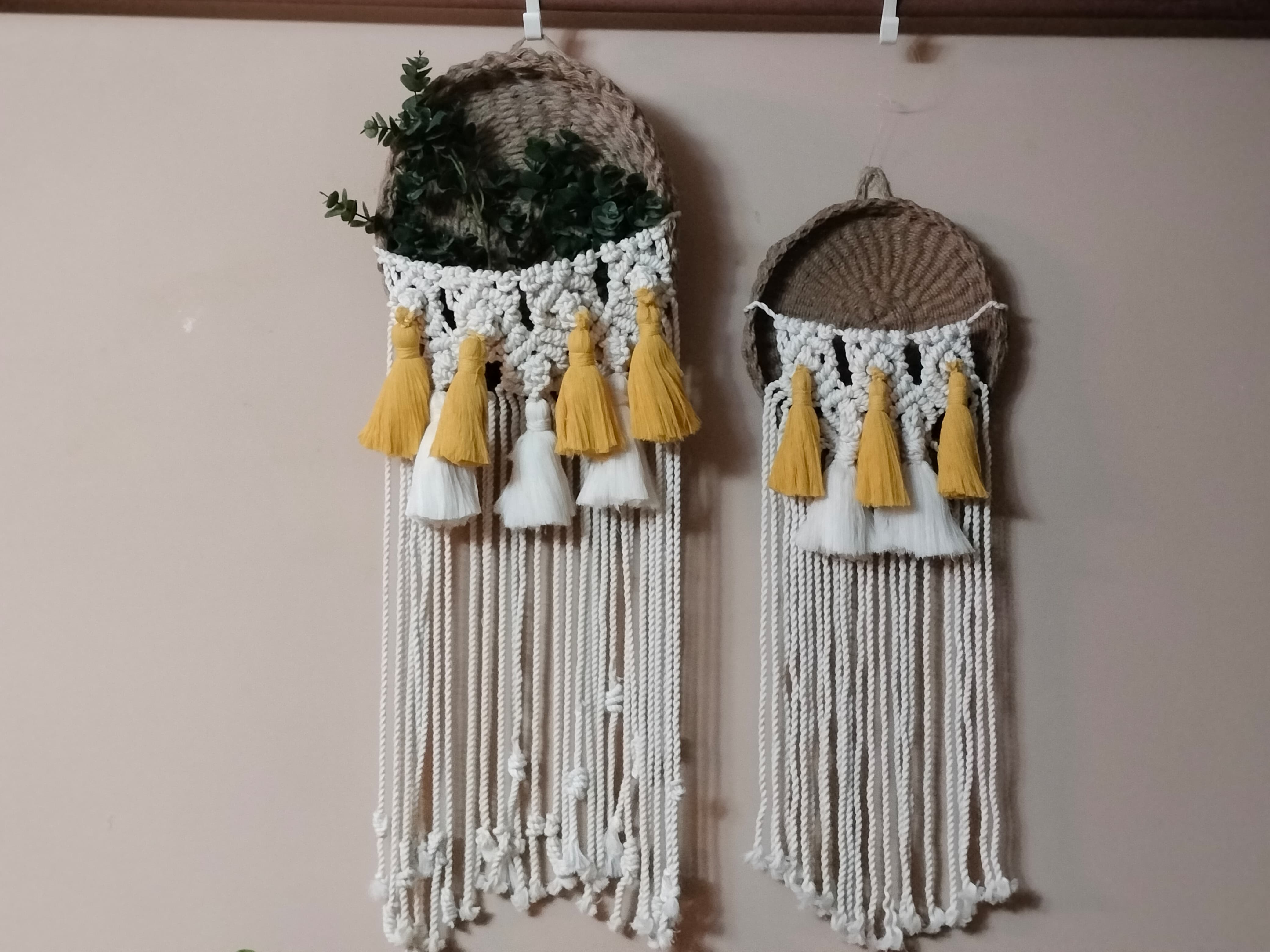  طقم مكرميه ديكور للزرع 